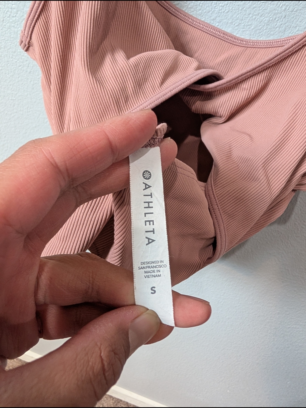 ATHLETA Ribbed Dusty Rose Top - Picture 5 of 5